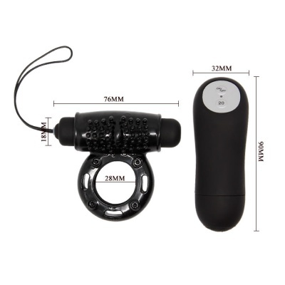 ANEL PENIANO CONTROLE REMOTO BLACK 20V RING