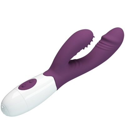 BUTTERFLY KISS VIBRADOR DE COELHO E ESTIMULADOR DE PONTO G ROXO