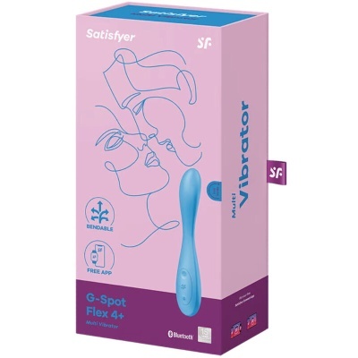 VIBRADOR SATISFYER G-SPOT FLEX 4+ CONNECT (BLUE)