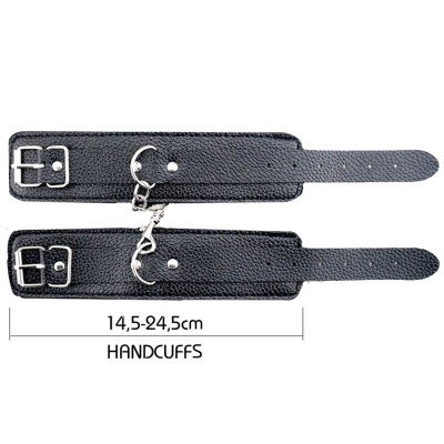 KIT DESEJOS SECRETOS 7 PEÇAS STRAP ON BDSM PRETO