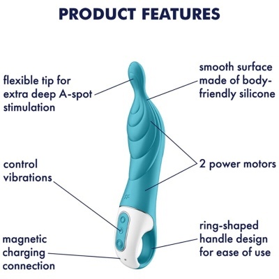 VIBRADOR SATISFYER HOT LOVER (LIGHT BLUE)