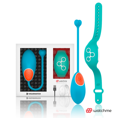 EGG Vibrador com controle remoto de pulso (blue/aqua)