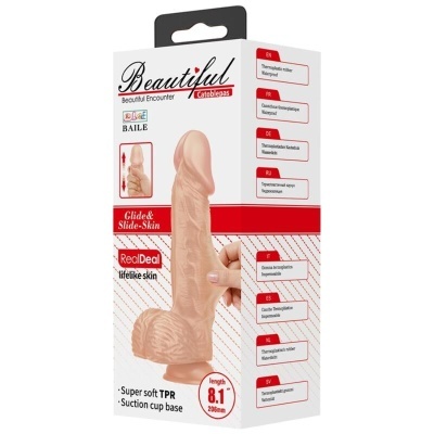 BELO ENCONTRO CATOBLEPAS DILDO REALÍSTICO E FLEXÍVEL 20,6 CM - CARNE