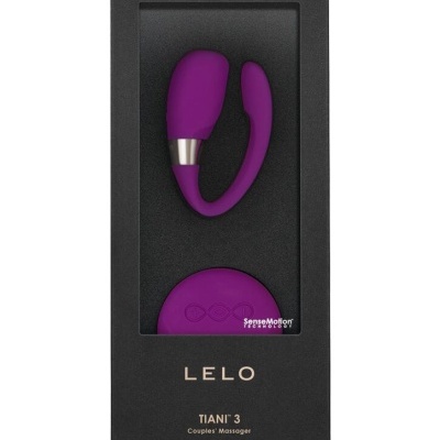Massajador LELO TIANI 3 roxo com controlo remoto em embalagem preta