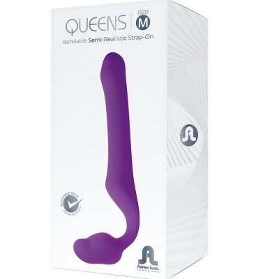 QUEENS STRAP-ON FLEXÍVEL VIOLETA TAMANHO M
