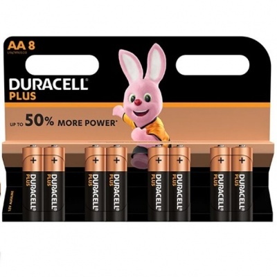 DURACELL PLUS POWER BATTERY AA LR6 8 UNIDADES