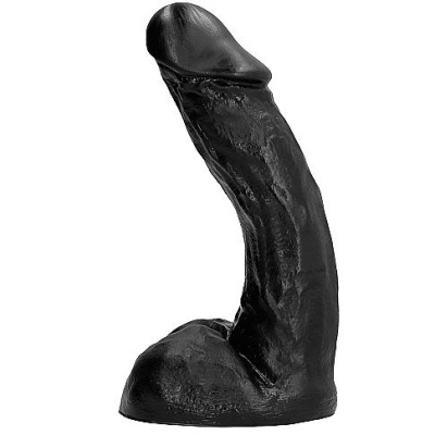 DILDO ANAL DONG REALISTA CURVO ALL BLACK (23cm)