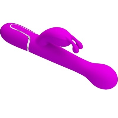 VIBRADOR COELHO DEJON 3 EM 1 MULTIFUNO VIOLETA