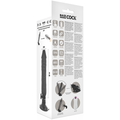 BASECOCK Vibrador c/comando 20cm (pt)