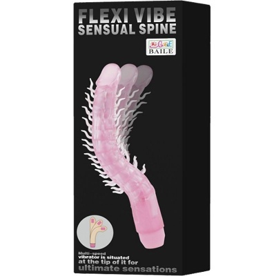 FLEXI VIBE SENSUAL SPINE BENDABLE VIBRADOR PURPLE 23.5 CM