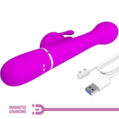 VIBRADOR COELHO DEJON 3 EM 1 MULTIFUNO VIOLETA