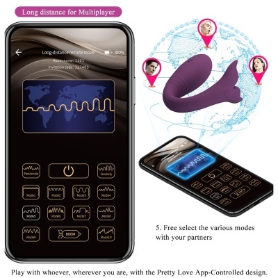 JAYLEEN VIBRADOR APP CONTROLE REMOTO ROXO
