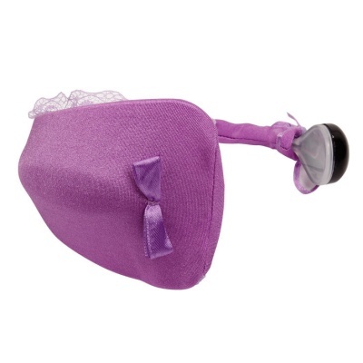 THONG WITH VIBRADOR DE CUECA PURPLE