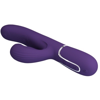 VIBRADOR PERLITA G-SPOT 3 EM 1 MULTIFUNO ROXO