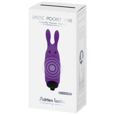 VIBRADOR DE COELHO VIOLETA DE BOLSO LASTIC