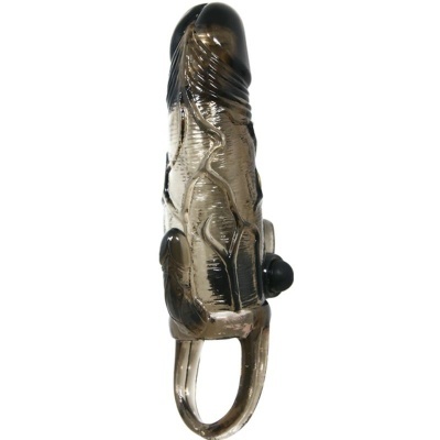 MANGA PENIANA COVER WITH CLIT AND ANAL STIMULATION DOUBLE BULLET BLACK 16.5 CM