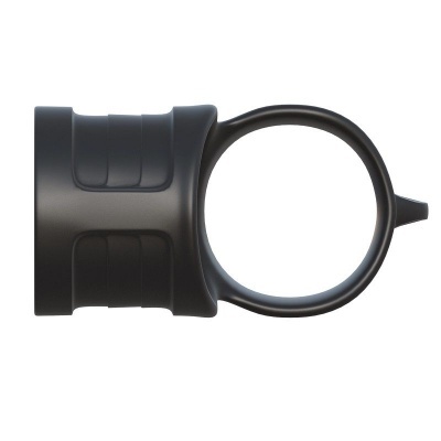 Montagem preta circular de plástico com relevo