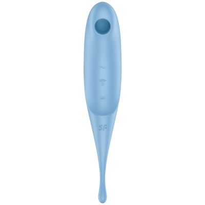 ESTIMULADOR E VIBRADOR SATISFYER TWIRLING PRO (AZUL)