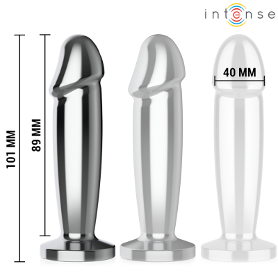 PLUG ANAL 10 VIBRAÇÕES DILDO DE METAL COM CONTROLE REMOTO M