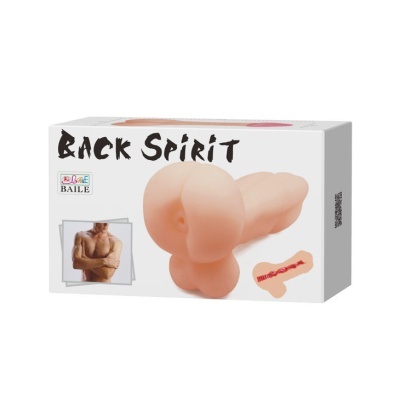 Embalagem branca do produto BACK SPIRIT com figura anatómica masculina e logótipo BAILE