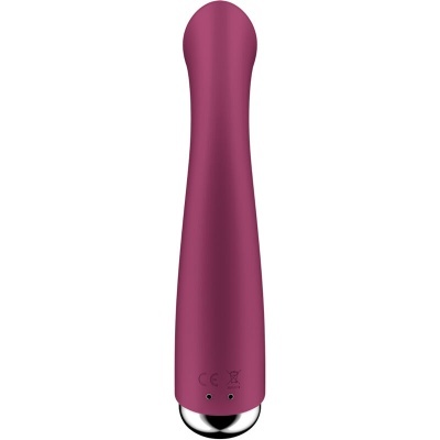 Vibrador roxo de silicone com base prateada