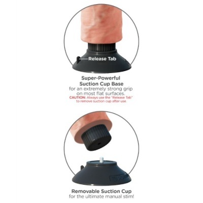 Base de ventosa preta removível com texto descritivo em inglês