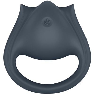 PERFECT PAIR 2 MULTIVIBRANTES 2 EM 1 ANEL PARA PÊNIS E ESTIMULADOR DE DEDO CINZA