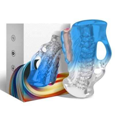 MASTURBADOR DEDO E VIBRADOR GRADIENTE AZUL