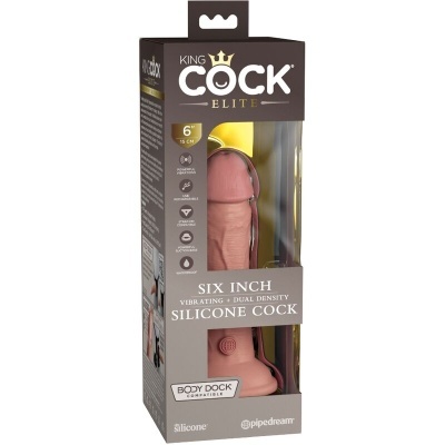 ELITE - VIBRAÇÃO REALÍSTICA E DILDO DE SILICONE 15,2 CM