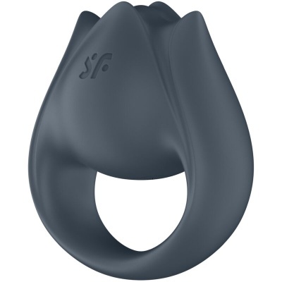 PERFECT PAIR 2 MULTIVIBRANTES 2 EM 1 ANEL PARA PÊNIS E ESTIMULADOR DE DEDO CINZA