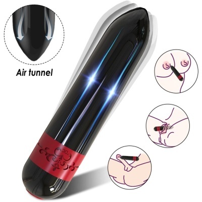BALA VIBRADOR FOGUETE PRETO