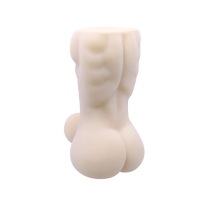 Vela decorativa em forma de torso masculino