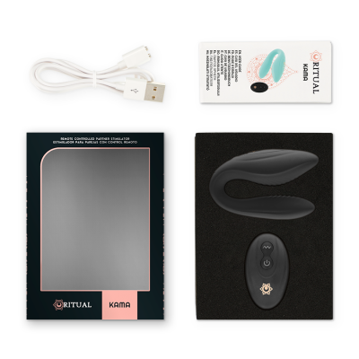 Vibrador para Casais com comando (preto)