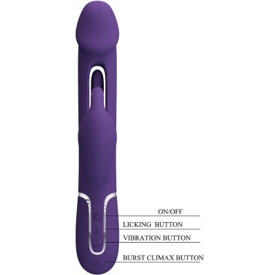 VIBRADOR COELHO DEJON 3 EM 1 MULTIFUNO AQUA VERDE