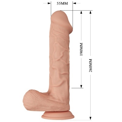 BELO ENCONTRO BERQRISI IMPULSO VIBRADOR REALISTA 26 CM - CARNE