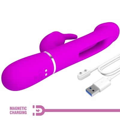 VIBRADOR COELHO DEJON 3 EM 1 MULTIFUNO VIOETA