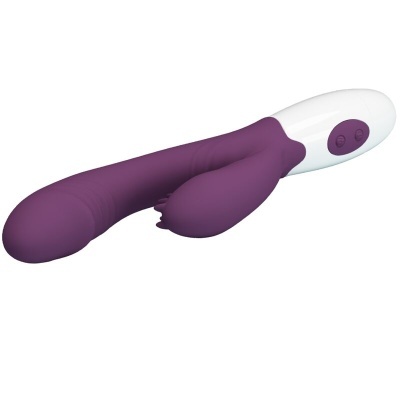 BUTTERFLY KISS VIBRADOR DE COELHO E ESTIMULADOR DE PONTO G ROXO