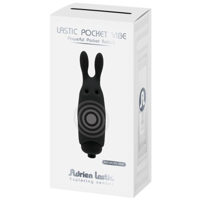 VIBRADOR COELHO PRETO DE BOLSO LASTIC
