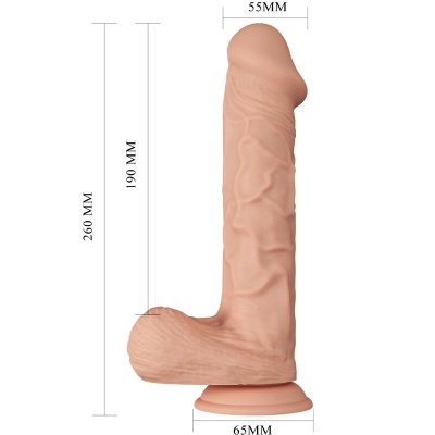 BELO ENCONTRO BERGRISI DILDO REALÍSTICO E FLEXÍVEL 26 CM - CARNE