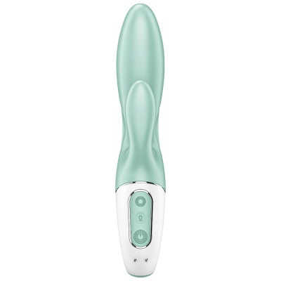SATISFYER AIR PUMP BUNNY 5+ INFLATABLE RABBIT VIBRATOR APP - GREEN