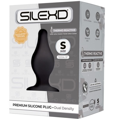 PLUG ANAL PREMIUM SILEXPAN SILICONE PREMIUM TERMOREATIVO TAMANHO S