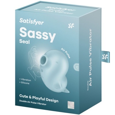 SASSY SEAL ESTIMULADOR E VIBRADOR AZUL