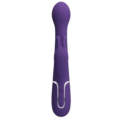VIBRADOR COELHO DEJON 3 EM 1 MULTIFUNO ROXO
