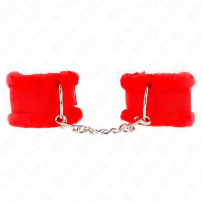 ALGEMAS FORRO PELUDO VERMELHO AJUSTÁVEL 17-31 CM X 7 CM