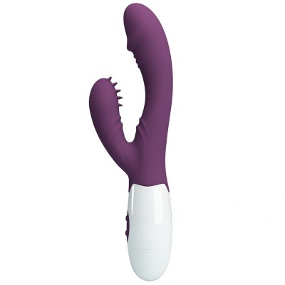 BUTTERFLY KISS VIBRADOR DE COELHO E ESTIMULADOR DE PONTO G ROXO