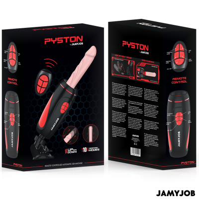 VIBRADOR AUTOMÁTICO BASE PYSTON COM DILDO DE CONTROLE REMOTO