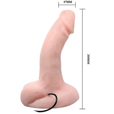 Dildo anatómico rosa claro com medidas 200MM altura e 47MM diâmetro