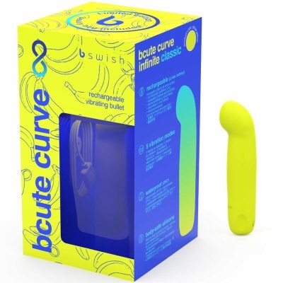 BCUTE CURVE INFINITE CLASSIC LIMITED EDITION SILICONE RECHARGEABLE VIBRADORES CITRUS YELLOW
