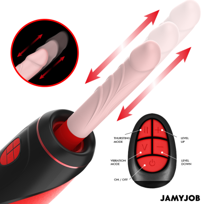 VIBRADOR AUTOMÁTICO BASE PYSTON COM DILDO DE CONTROLE REMOTO