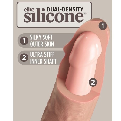 ELITE - VIBRAÇÃO REALÍSTICA E DILDO DE SILICONE 15,2 CM